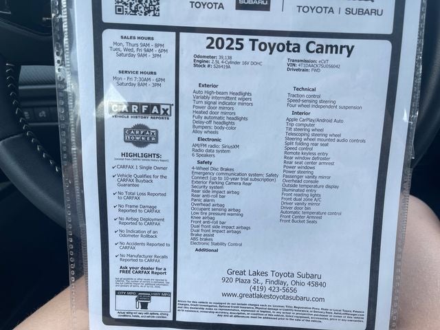 2025 Toyota Camry SE
