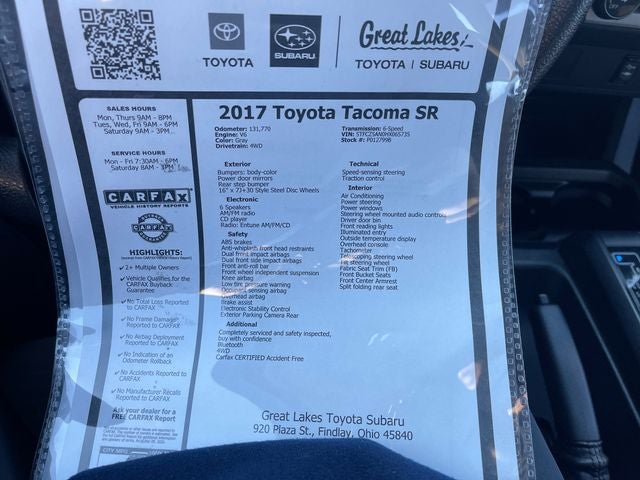 2017 Toyota TACOMA SR SR