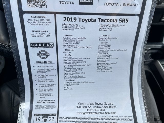 2019 Toyota Tacoma SR5