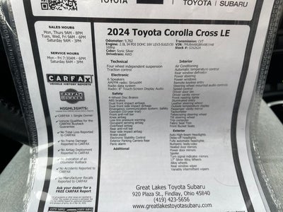 2024 Toyota Corolla Cross LE
