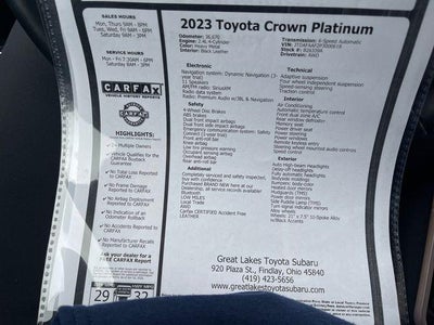 2023 Toyota Toyota Crown PLT Platinum
