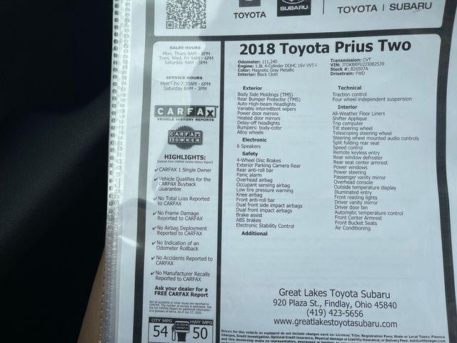2018 Toyota Prius Two