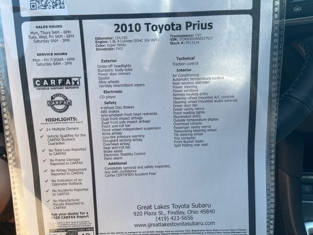 2010 Toyota PRIUS IV