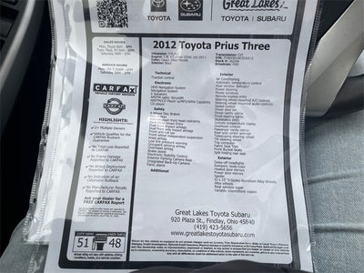 2012 Toyota Prius Base