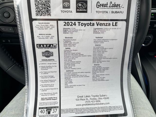 2024 Toyota Venza LE