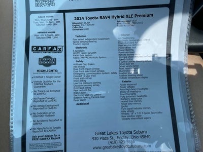 2024 Toyota RAV4 Hybrid XLE Premium