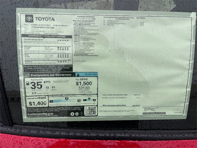 2026 Toyota Corolla Hatchback SE