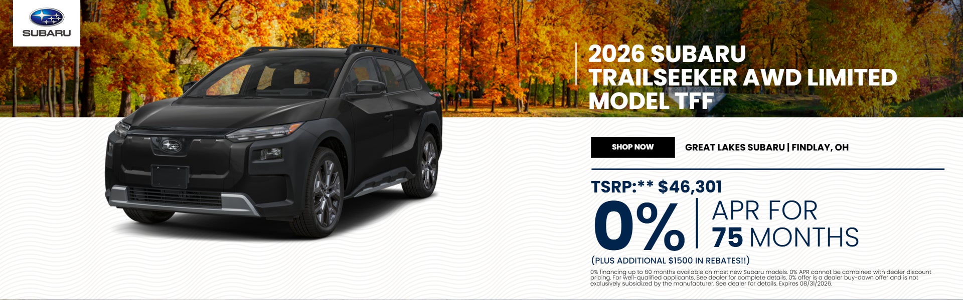 2026 Subaru Trailseeker AWD Limited model TFF