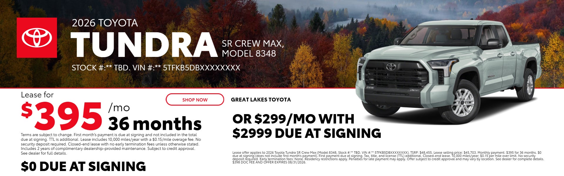Tundra lease offer