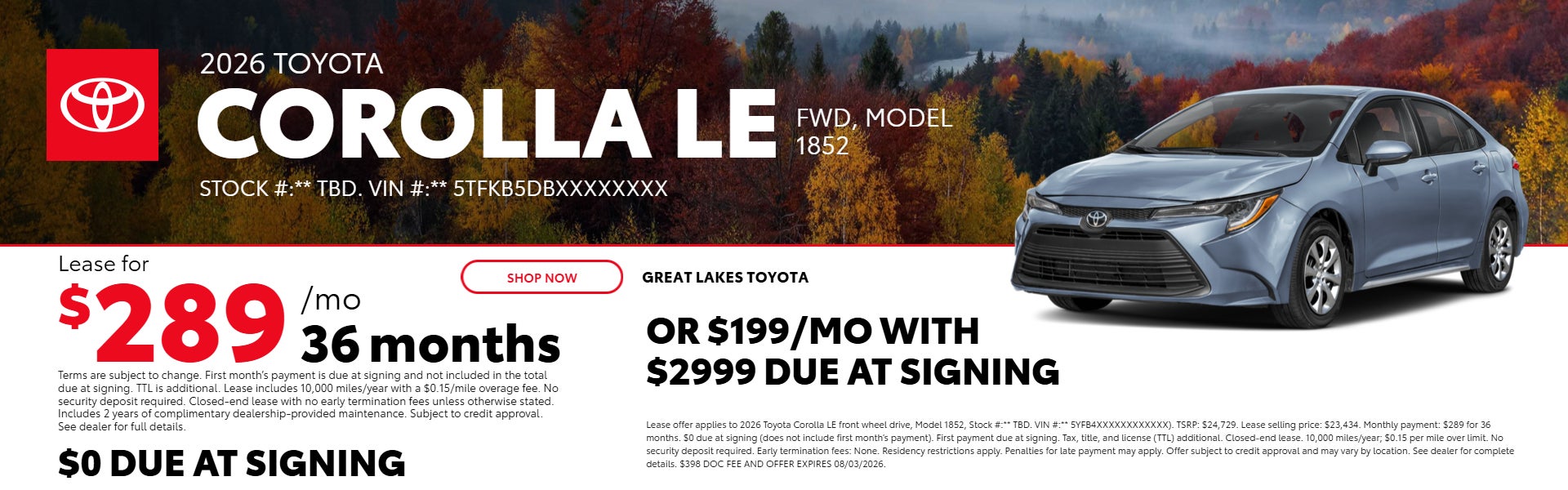 Corolla on offer