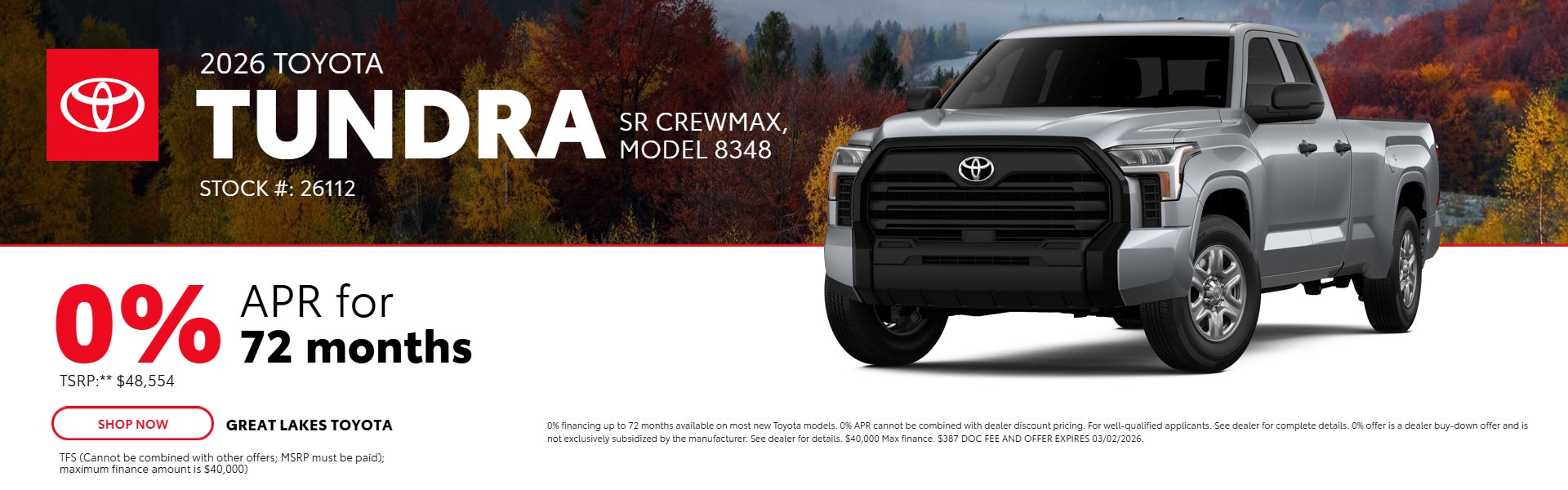 Tundra lease offer