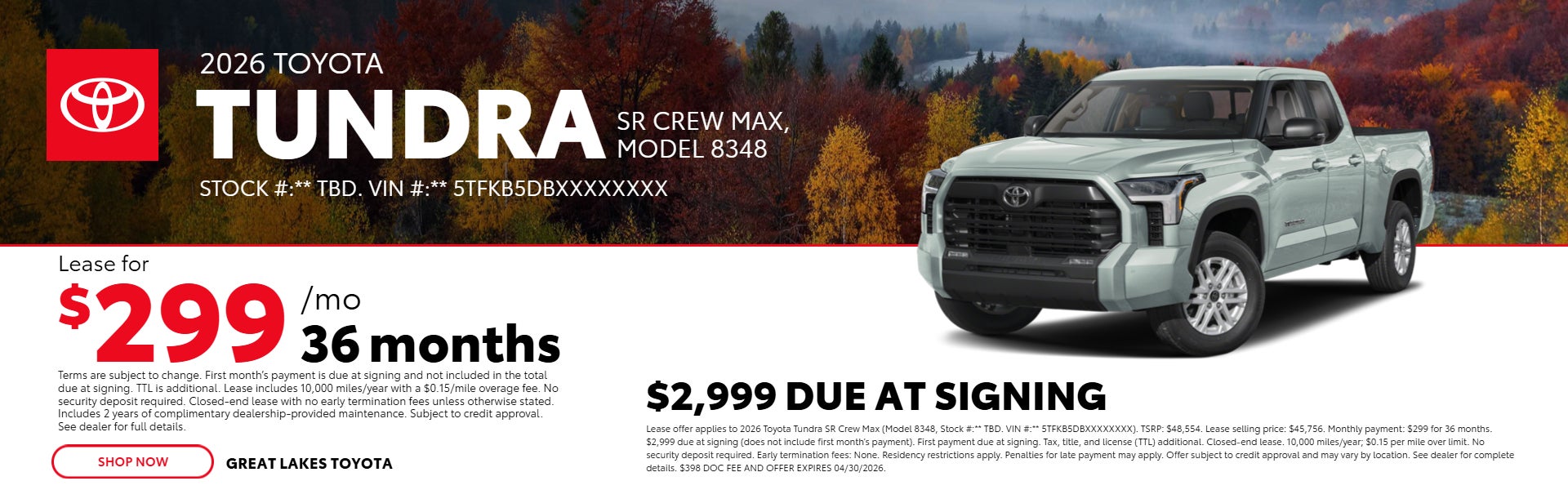 Tundra lease offer