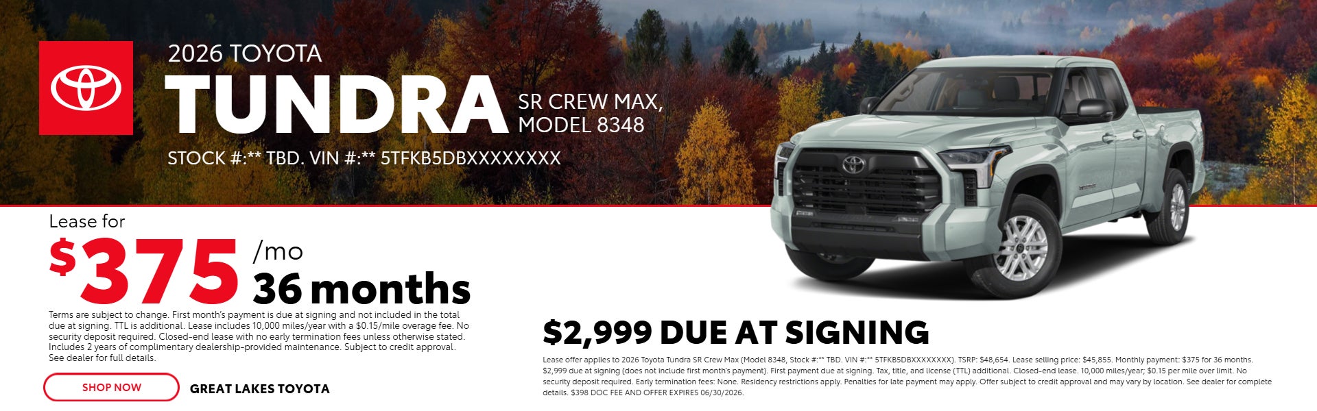 Tundra lease offer