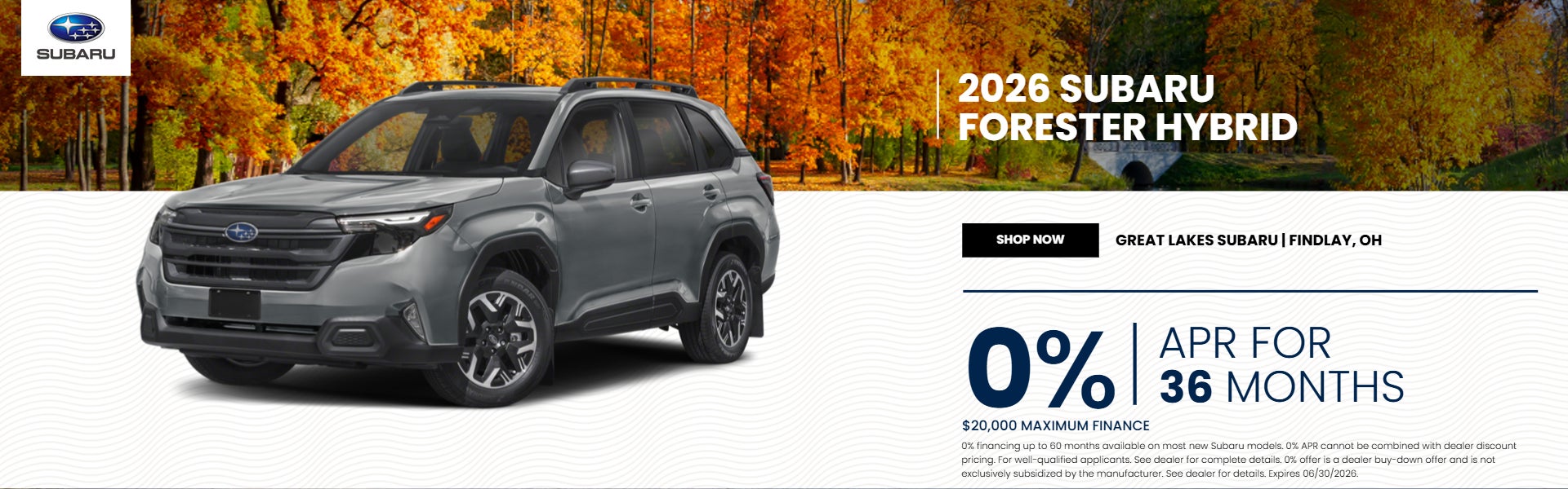 2026 Forester Hybrid on offer