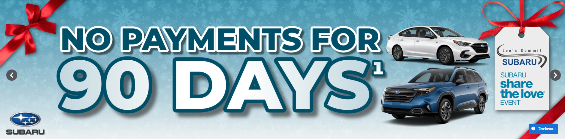 NO PAYMENTS FOR 90 DAYS